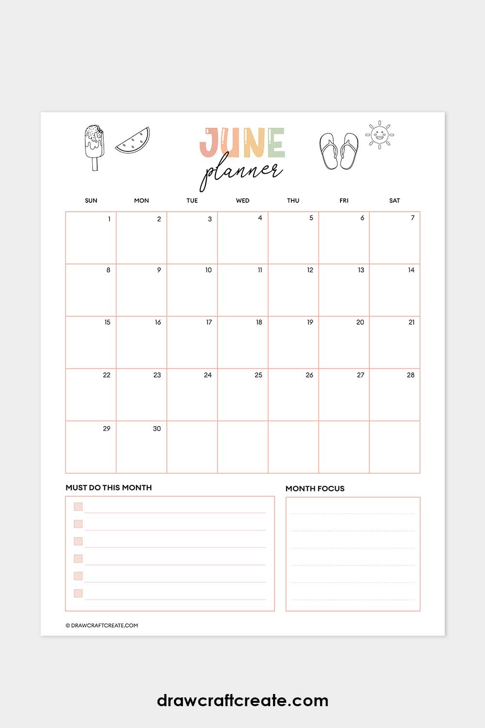june 2025 planner