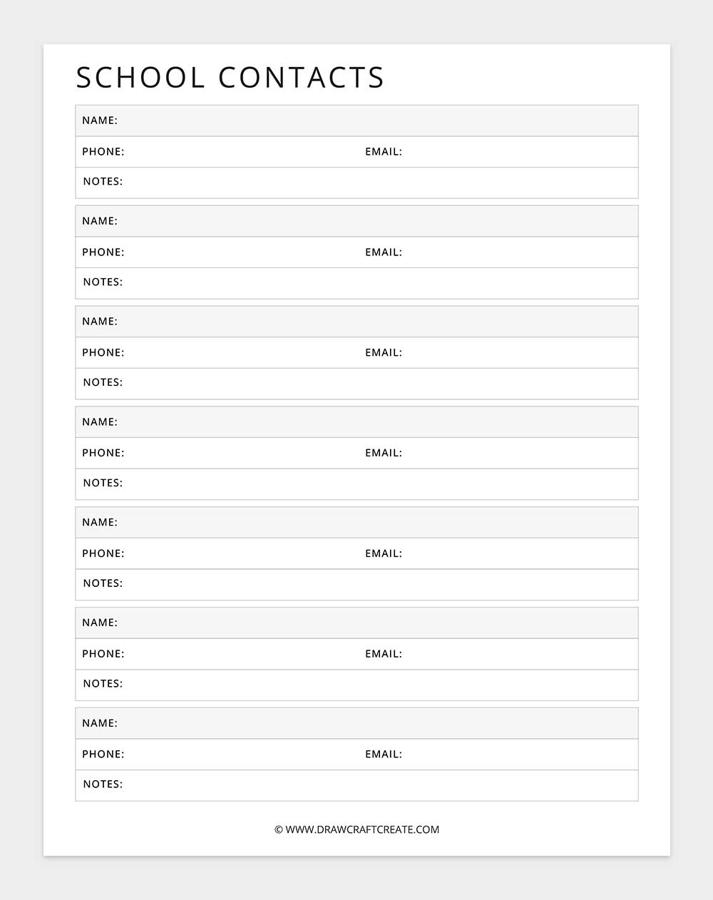 school contacts