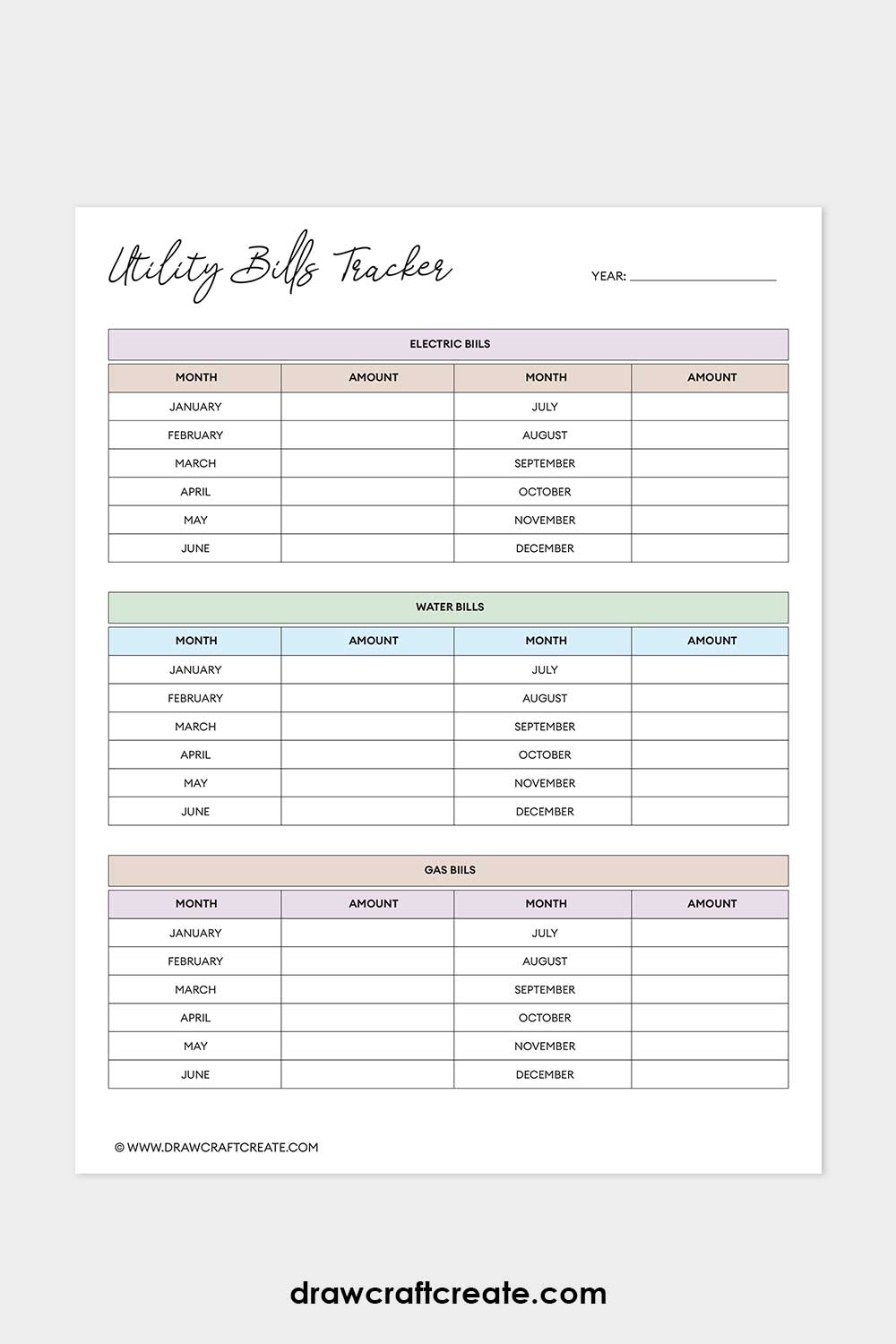 utility bill tracker