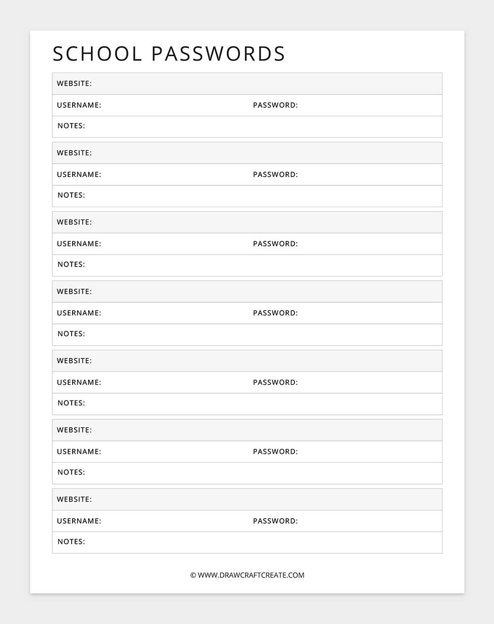 school passwords