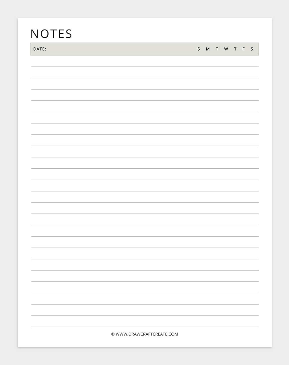 notes template