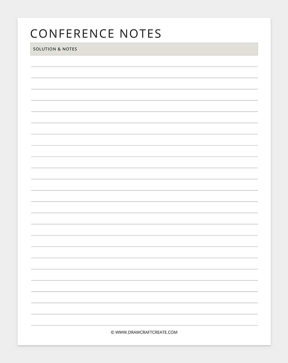 conference notes