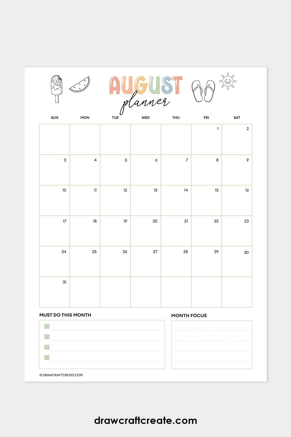 august 2025 planner