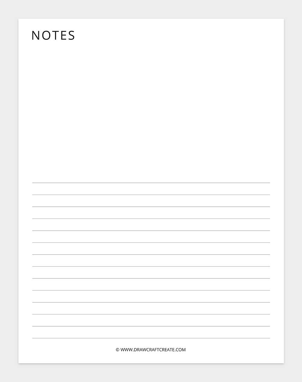notes template
