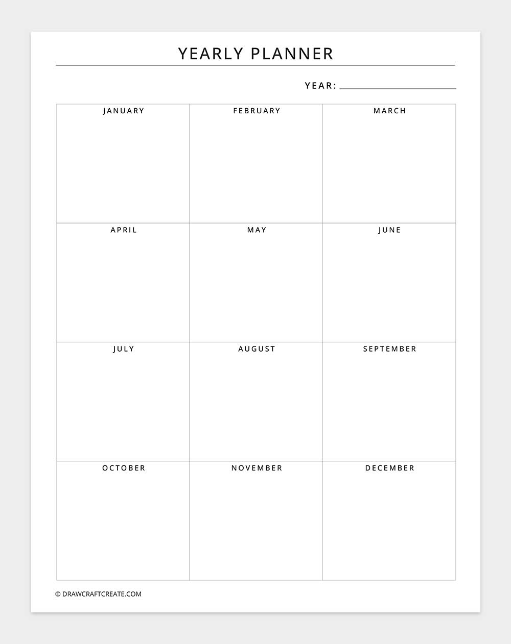 yearly planner