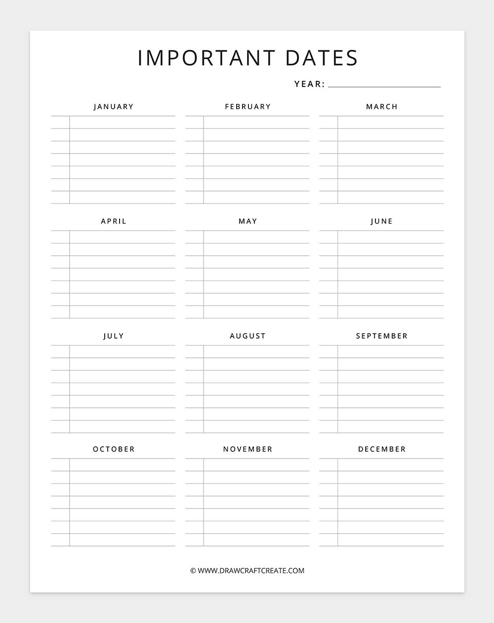 important dates