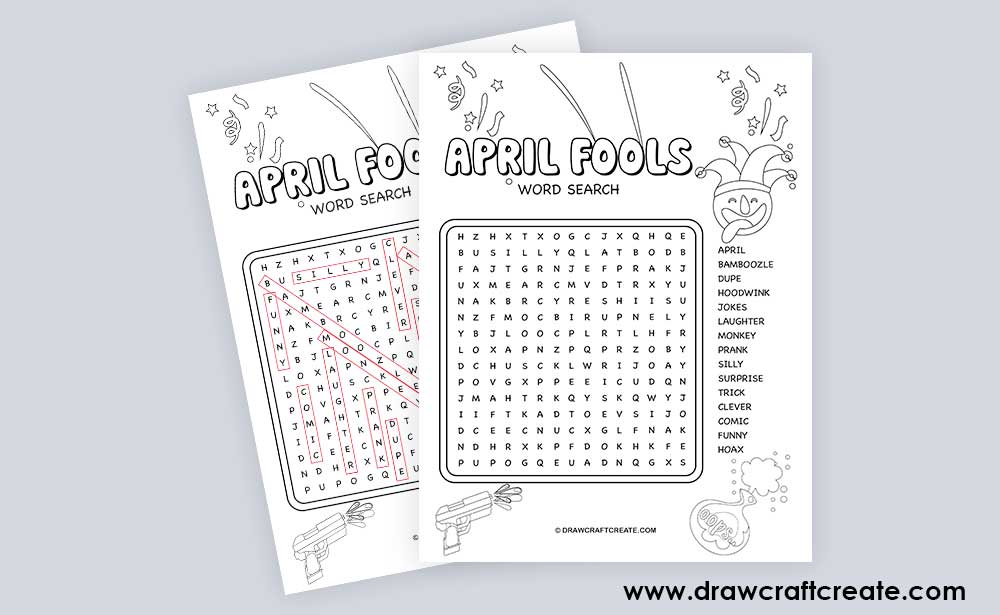 April Fools Word Search Answer