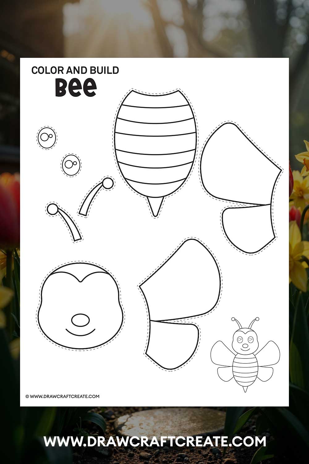 Free Printable Build a Bee Craft