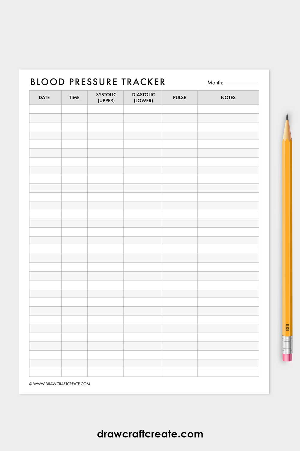 blood pressure tracker printable