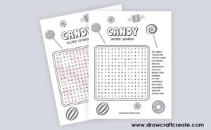 Free Printable Candy Word Search - Draw Craft Create