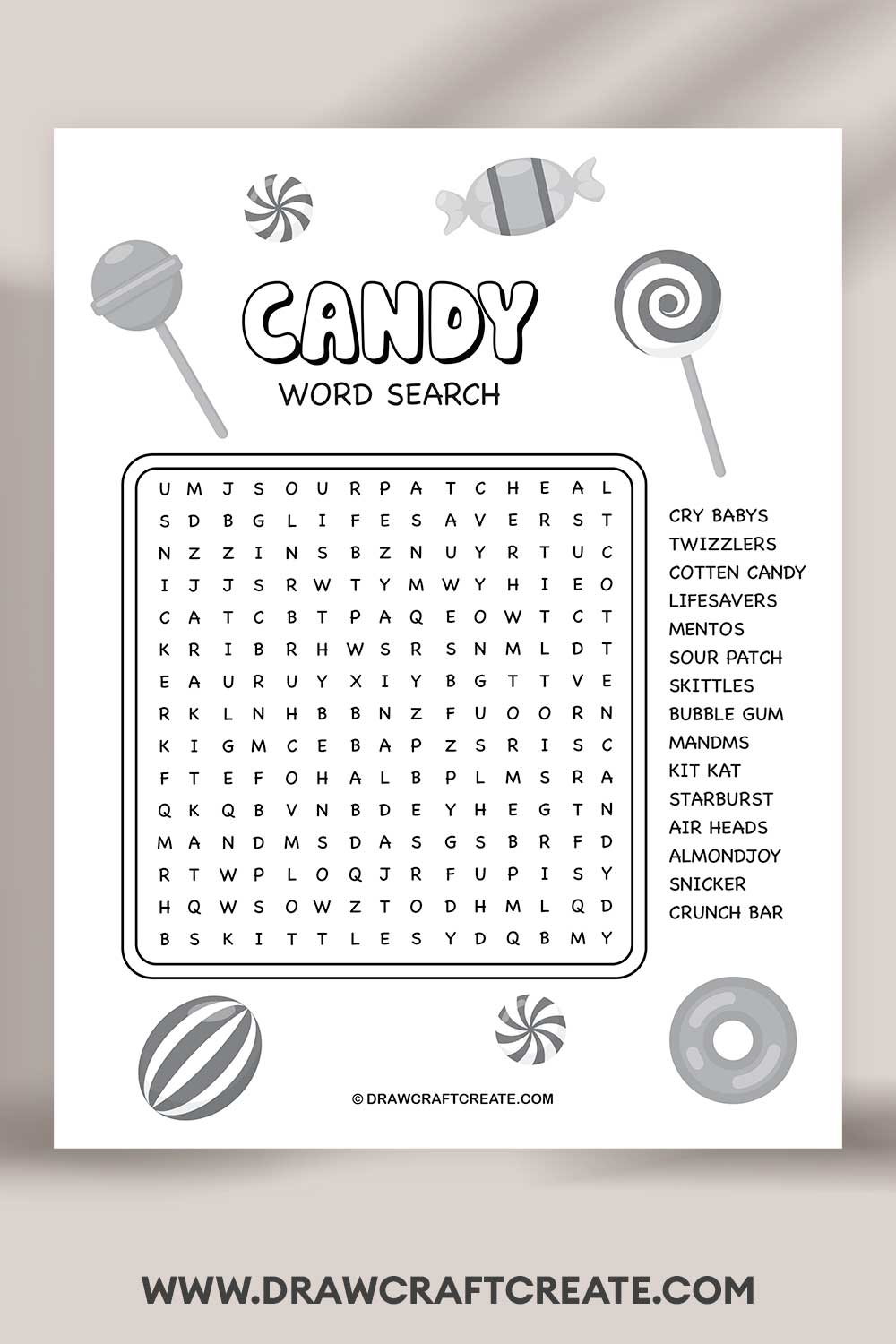 candy word search