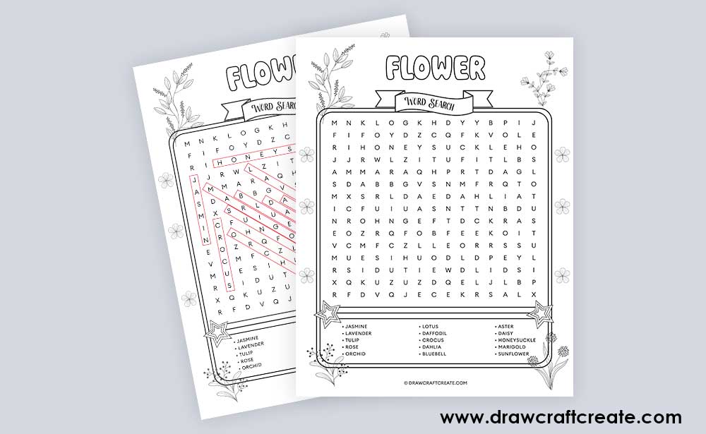 flower word search answer