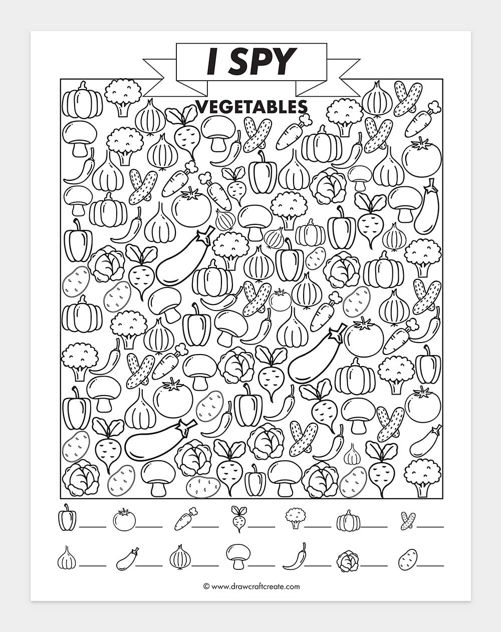 free printable i spy vegetables