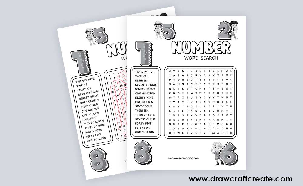 number word search answer