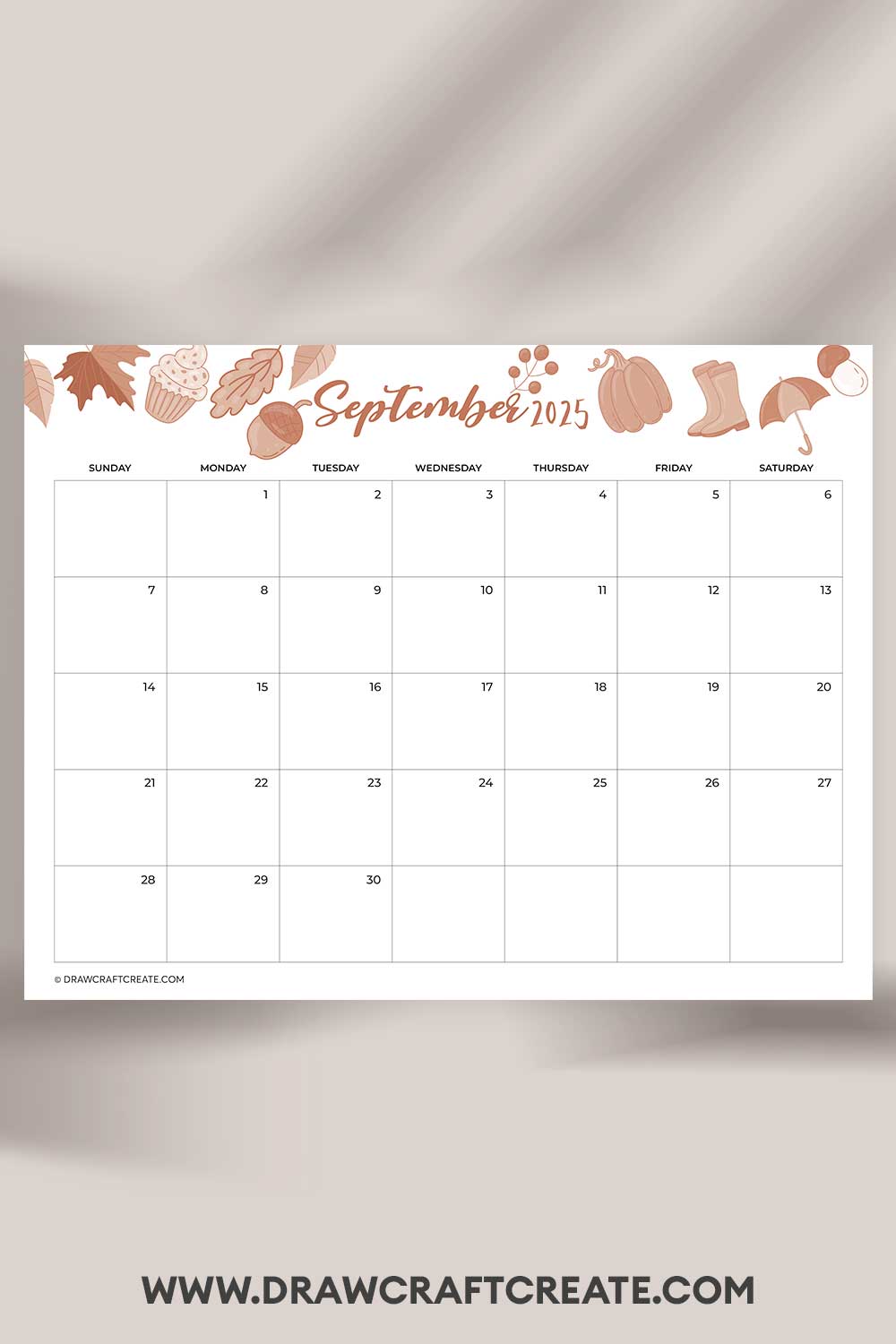 printable september 2025 calendar landscape
