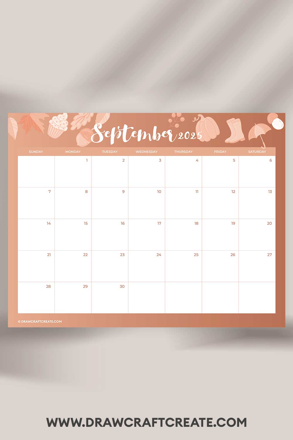 printable september 2025 calendar landscape