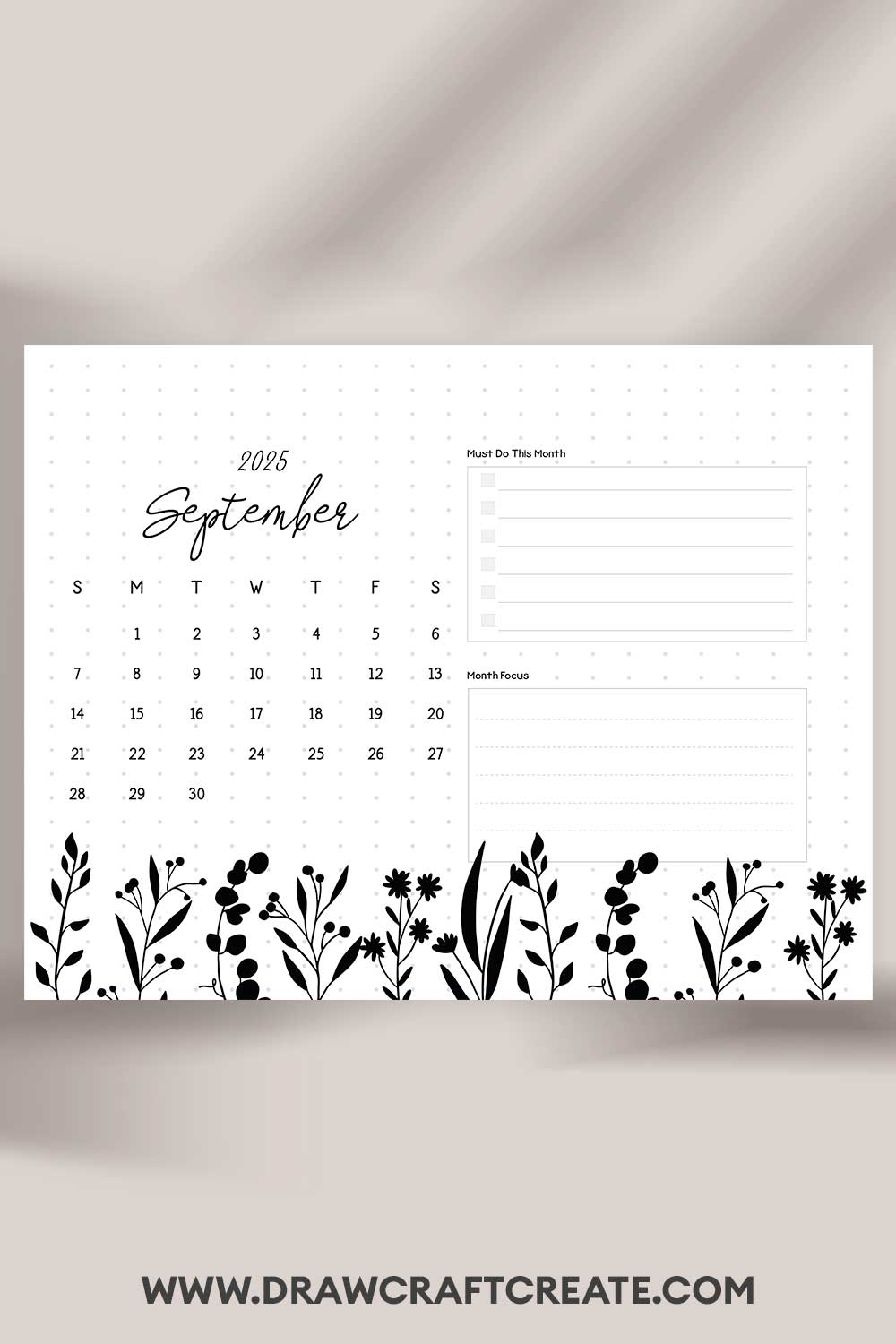 printable september 2025 calendar landscape