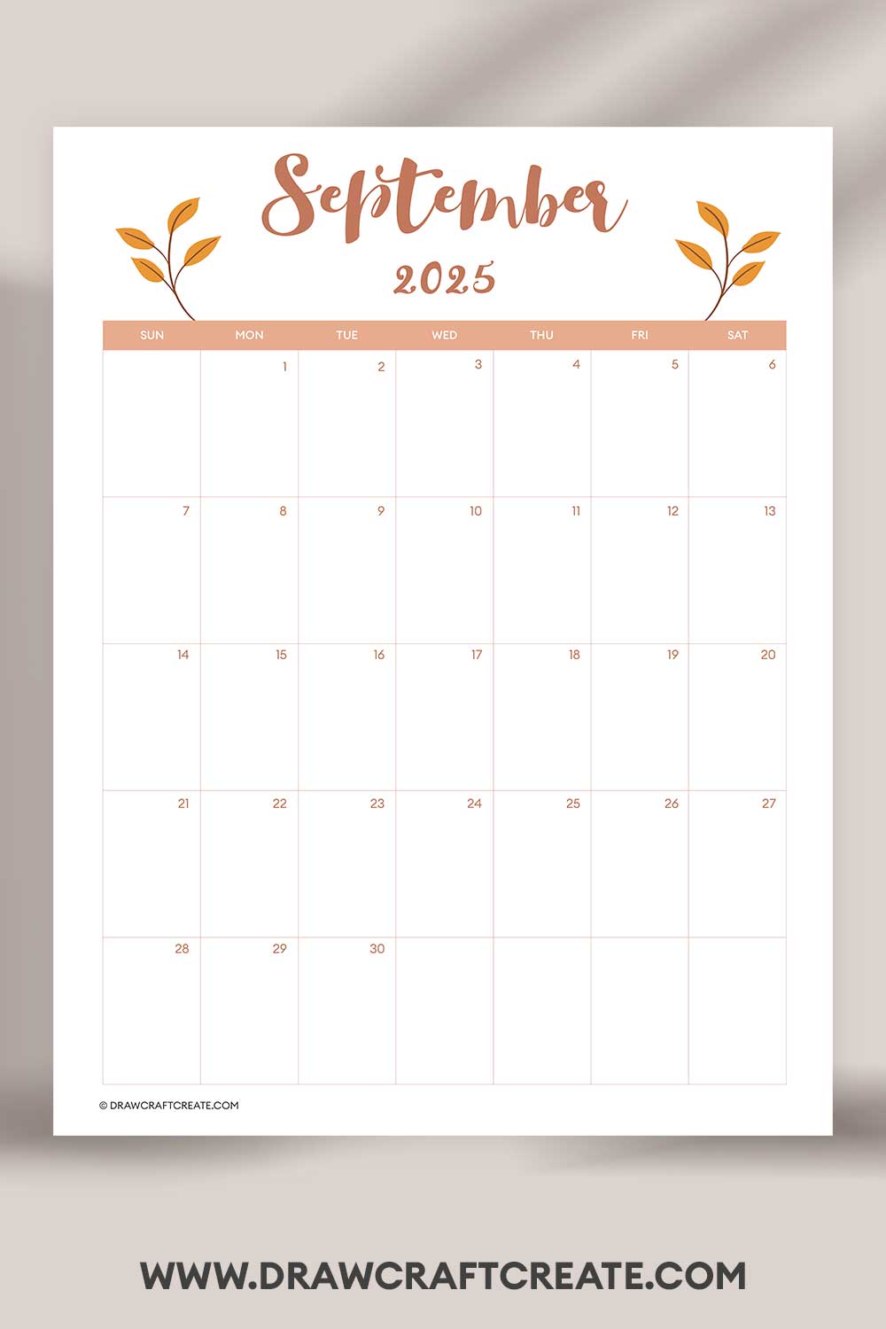 printable september 2025 calendar vertical