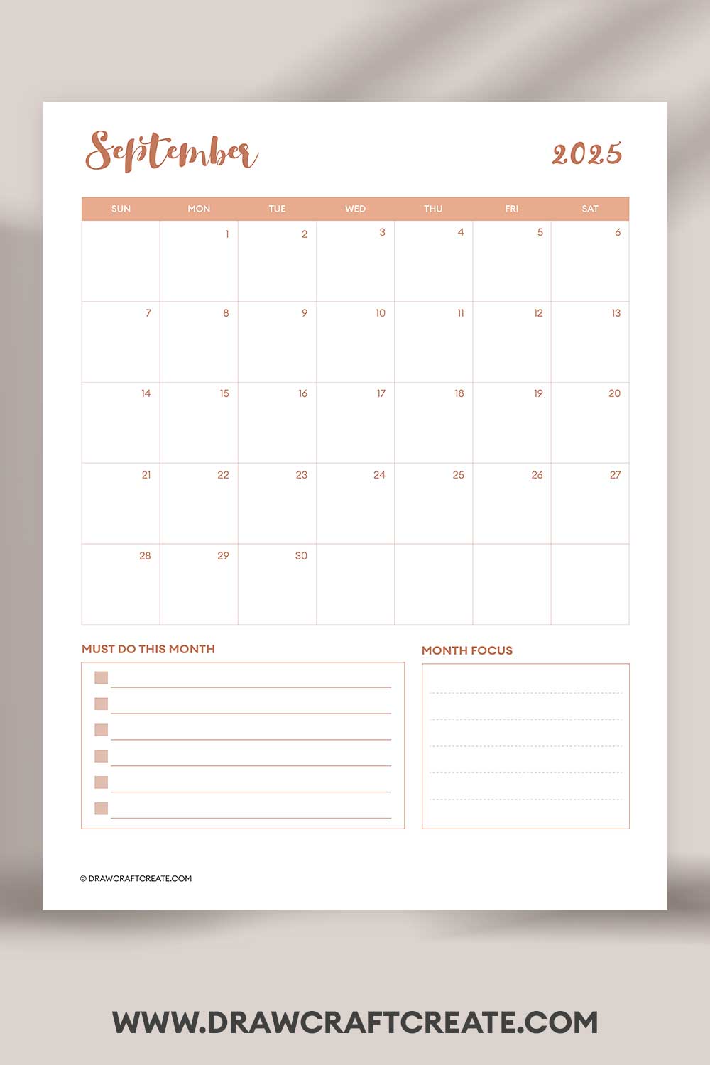printable september 2025 calendar vertical