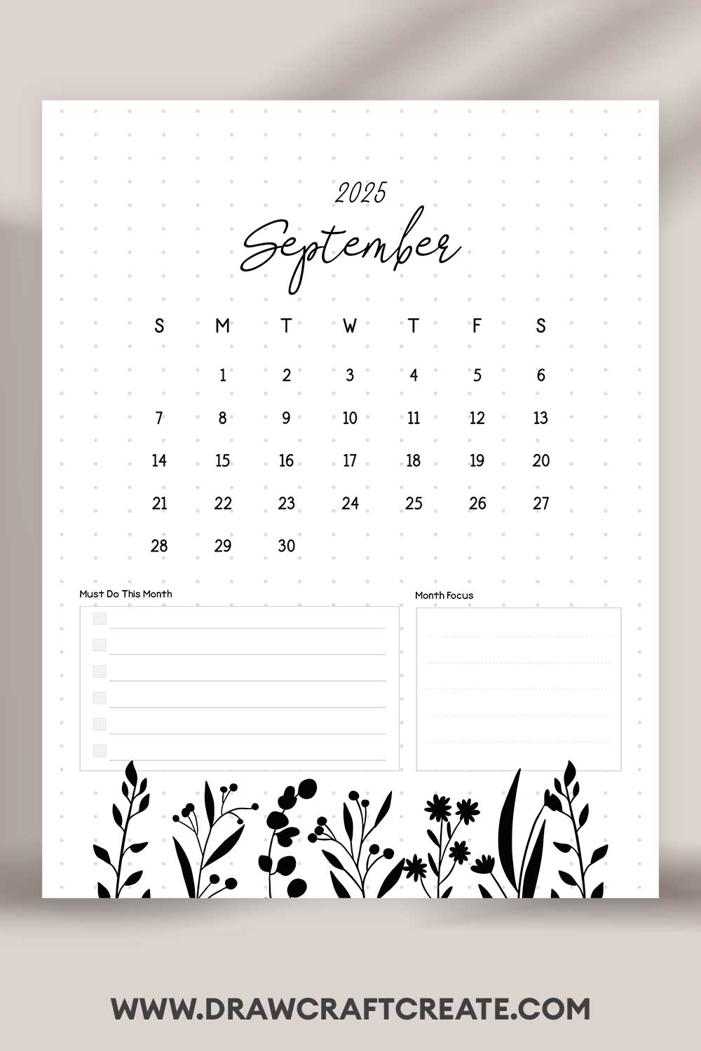 printable september 2025 calendar vertical