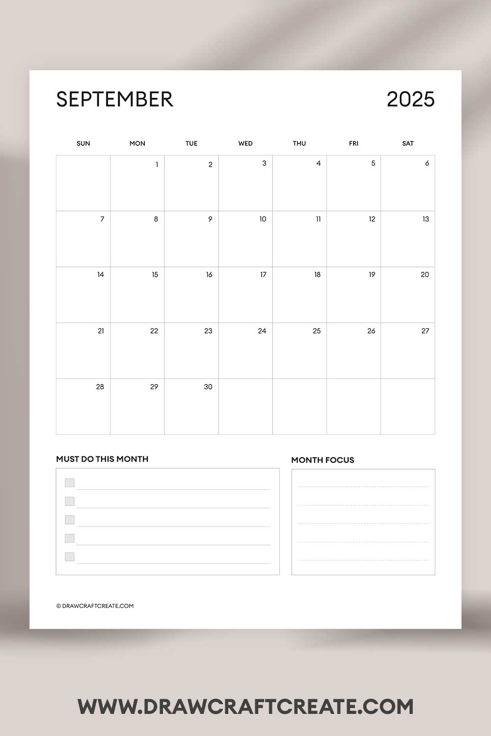 printable september 2025 calendar vertical