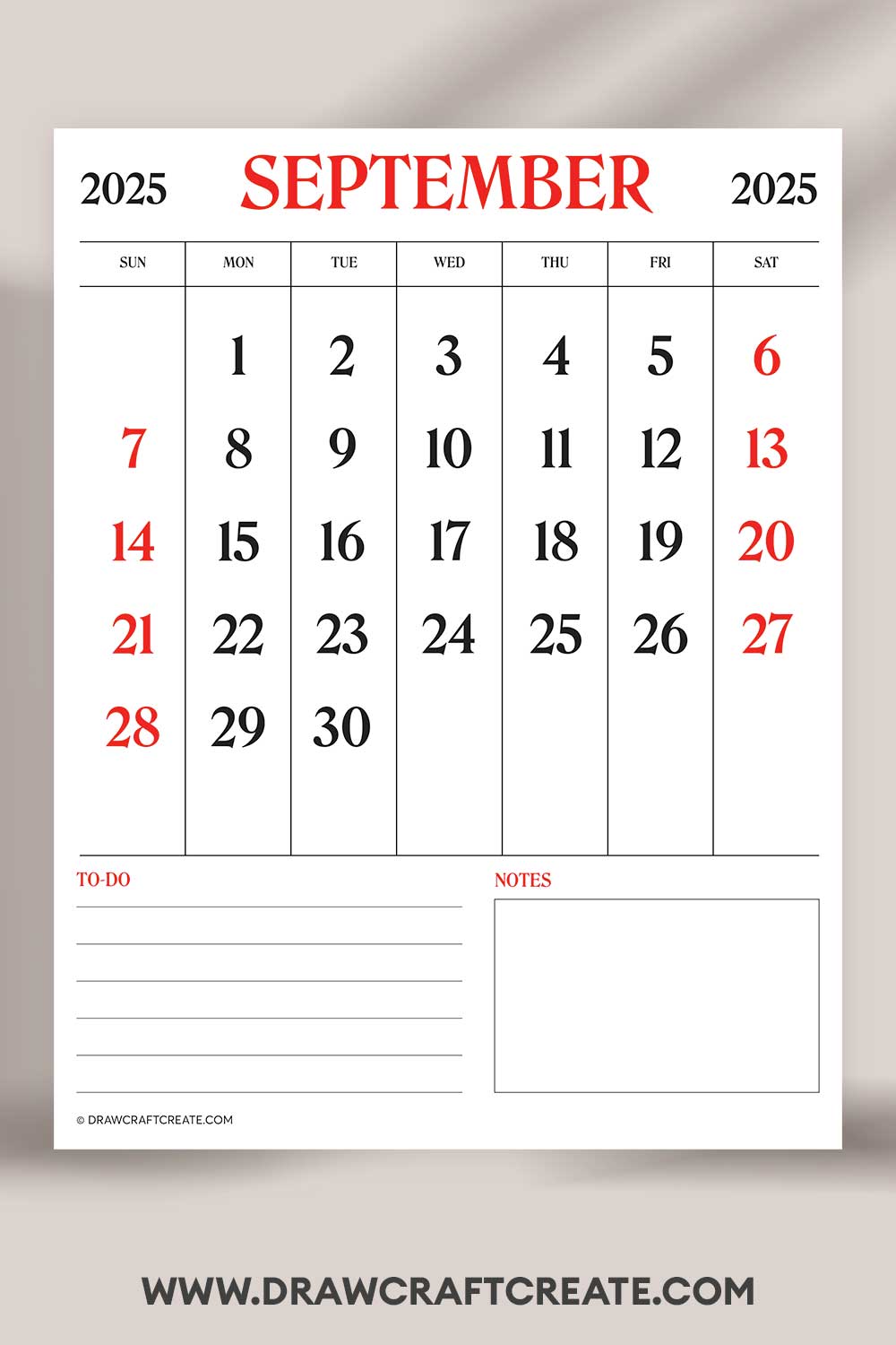 printable september 2025 calendar vertical