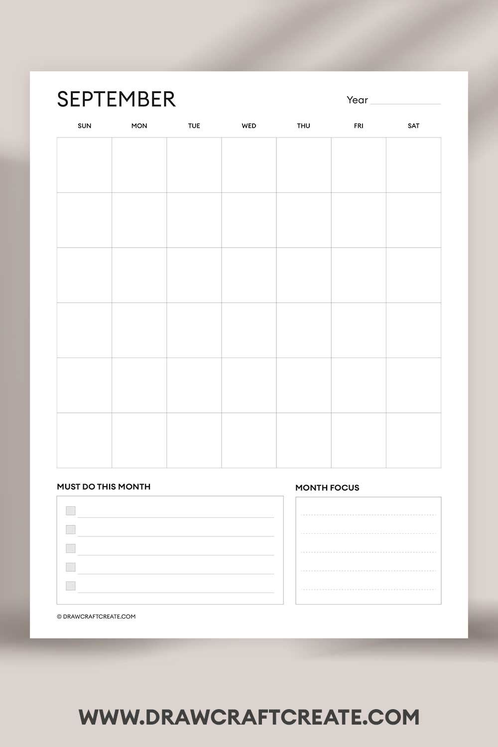 printable september 2025 calendar vertical