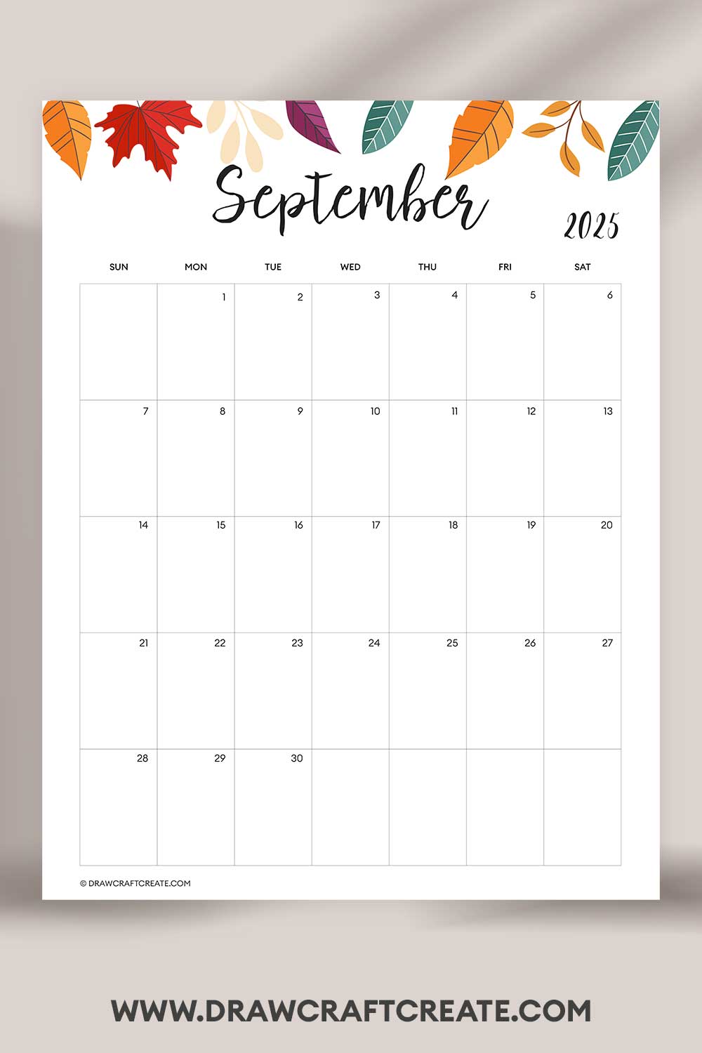 printable september 2025 calendar vertical