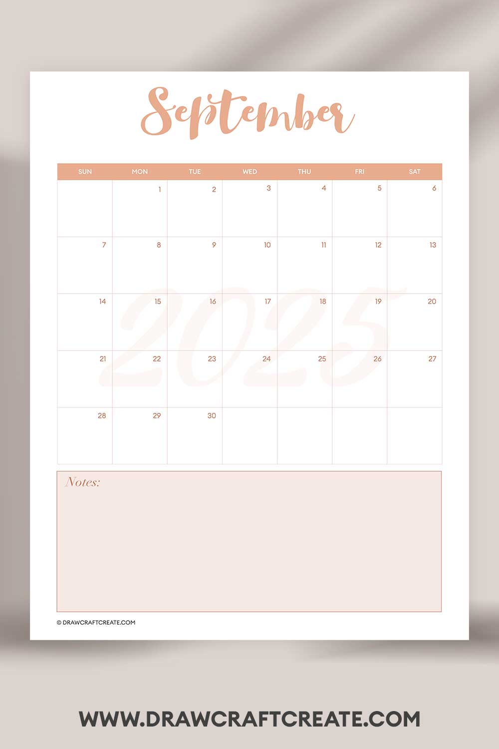 printable september 2025 calendar vertical