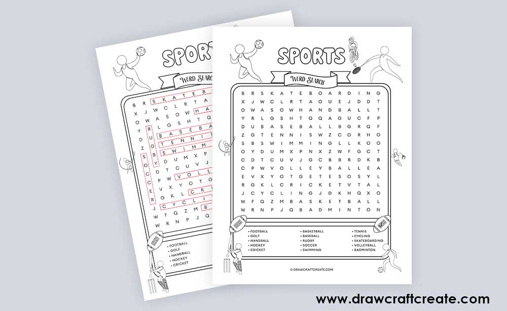 sports word search answer