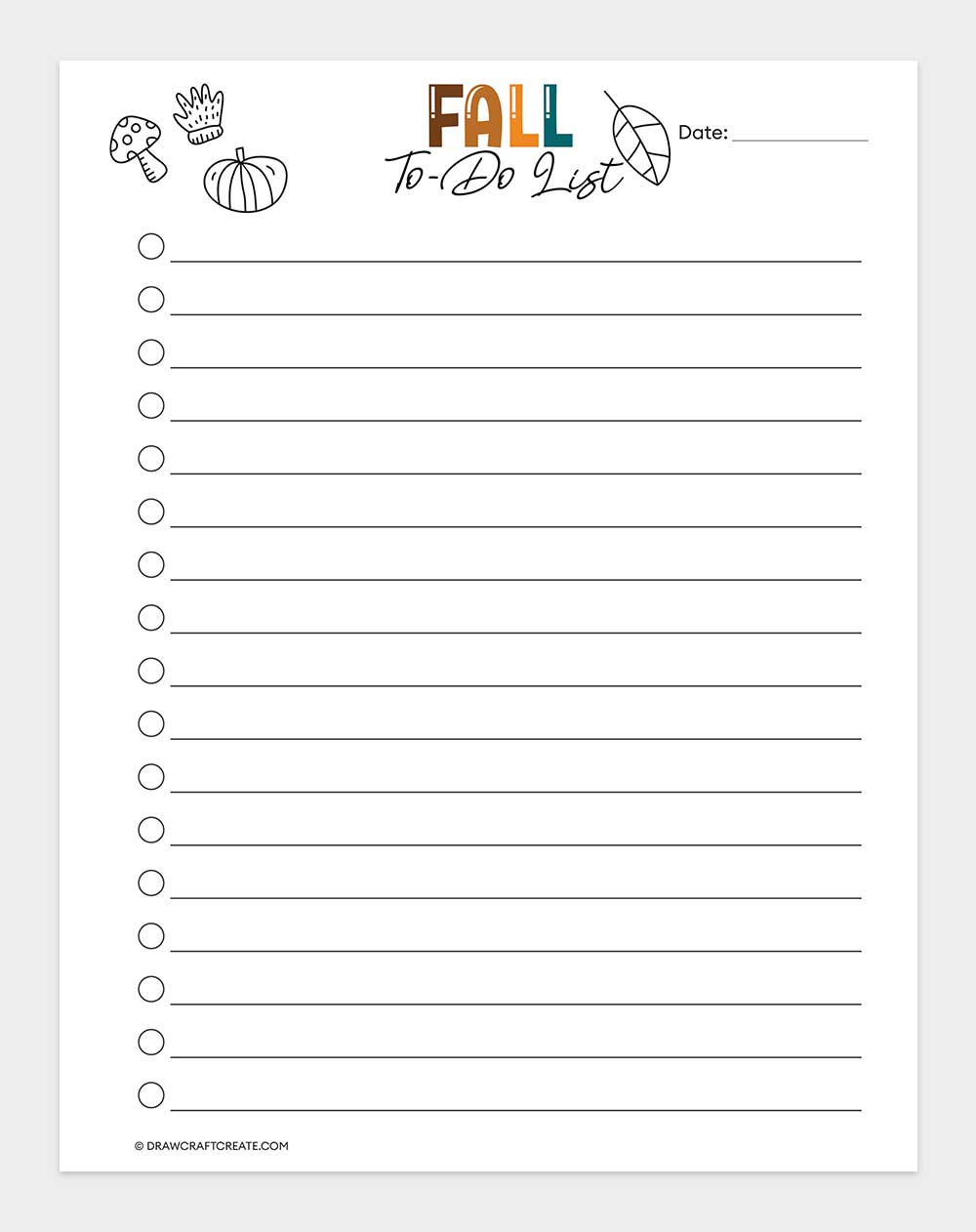 fall to do list planner
