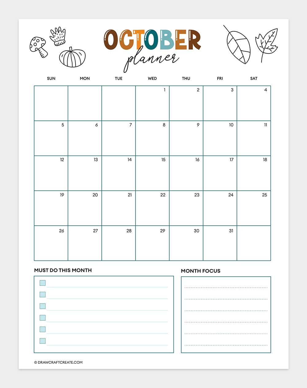 october 2025 calendar