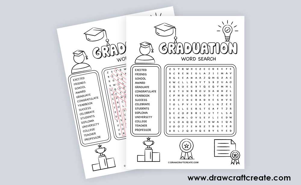 Graduation Word Search answer