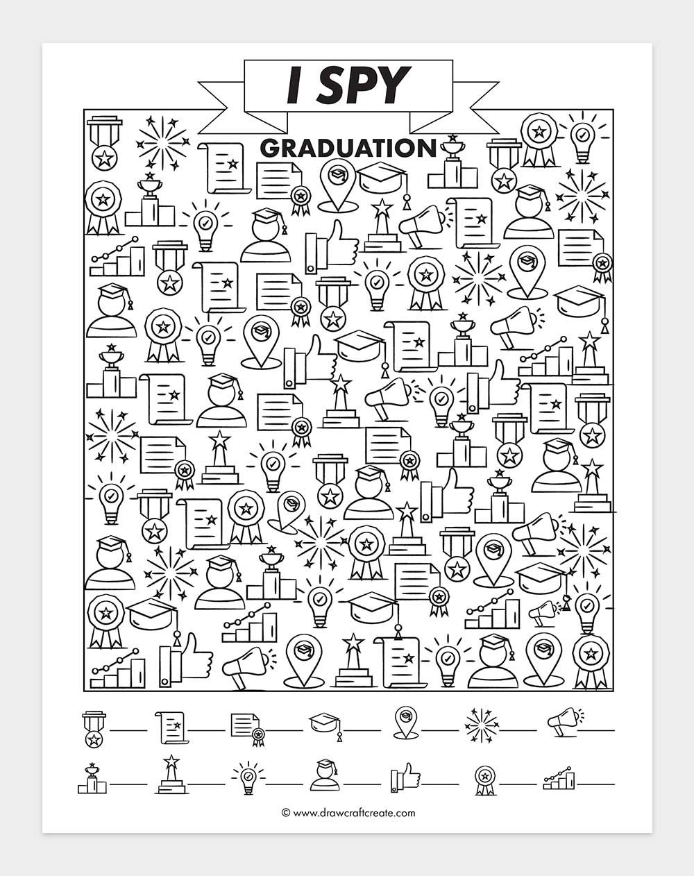 free printable I Spy Graduation