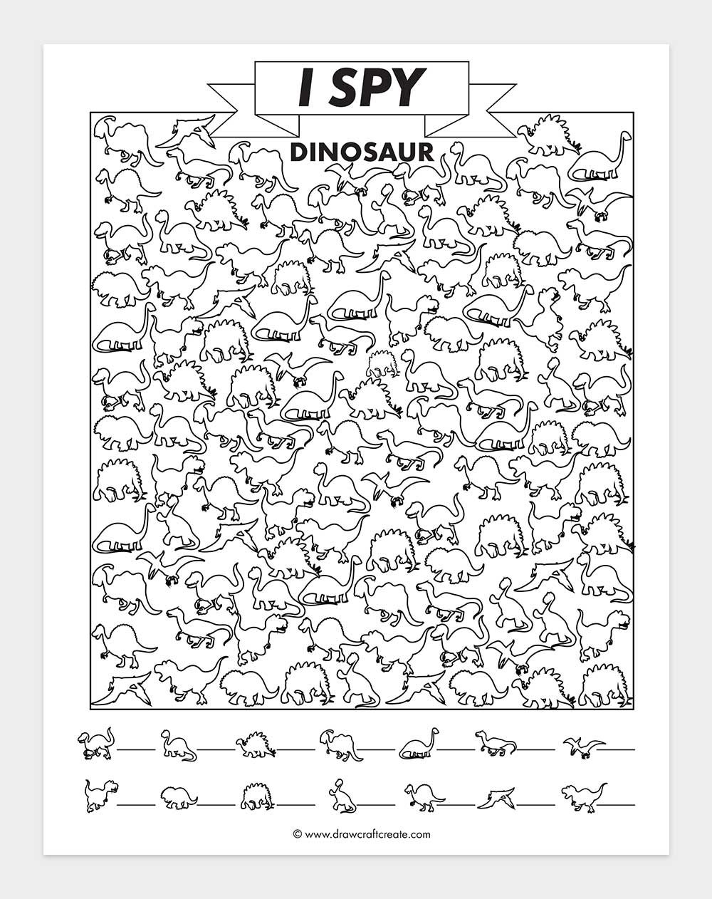 free printable i spy dinosaurs