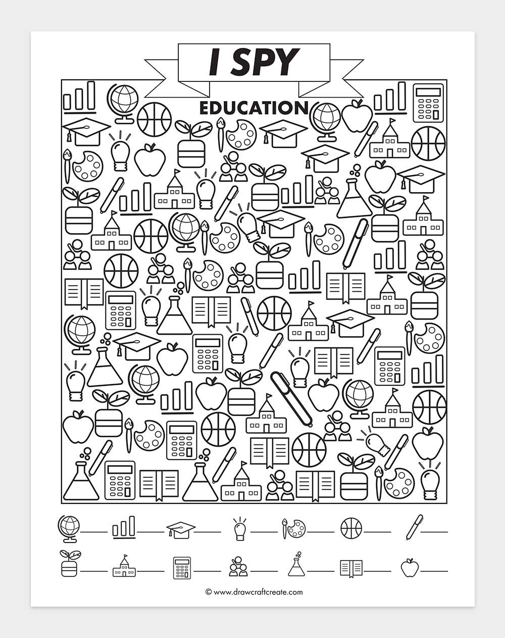 free printable i spy education
