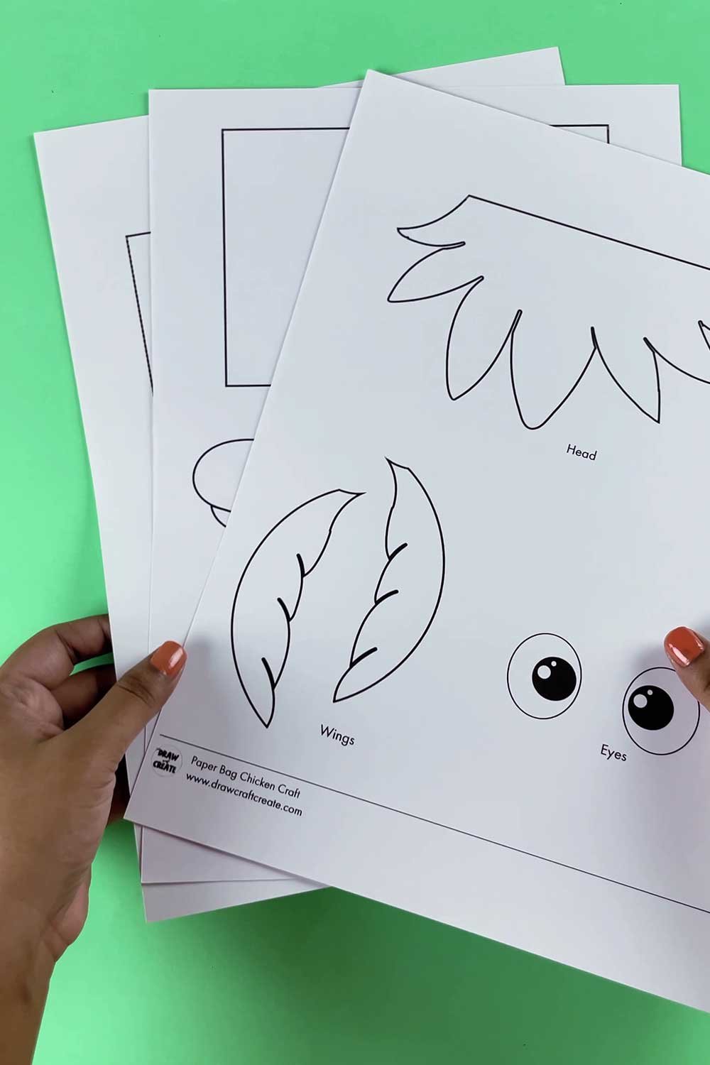 how to make paper bag chicken craft