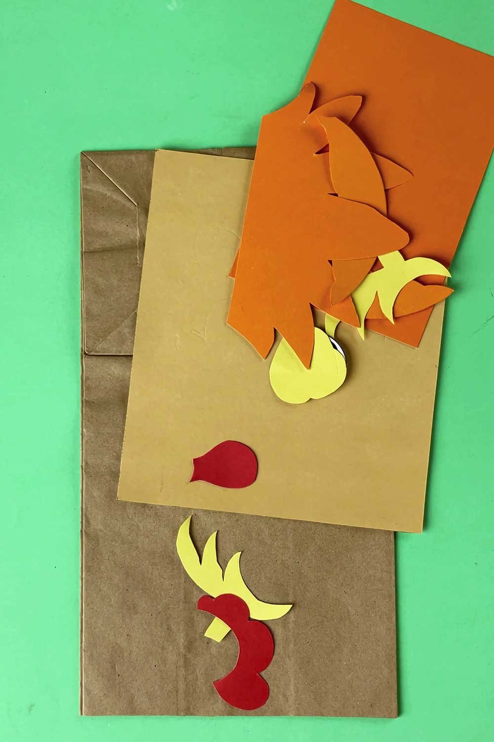 how to make paper bag chicken craft