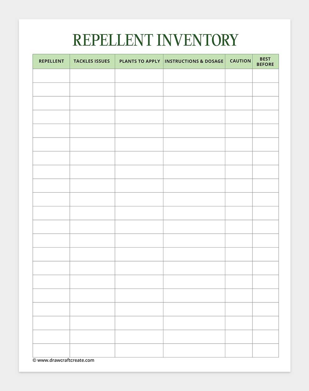 repellent inventory