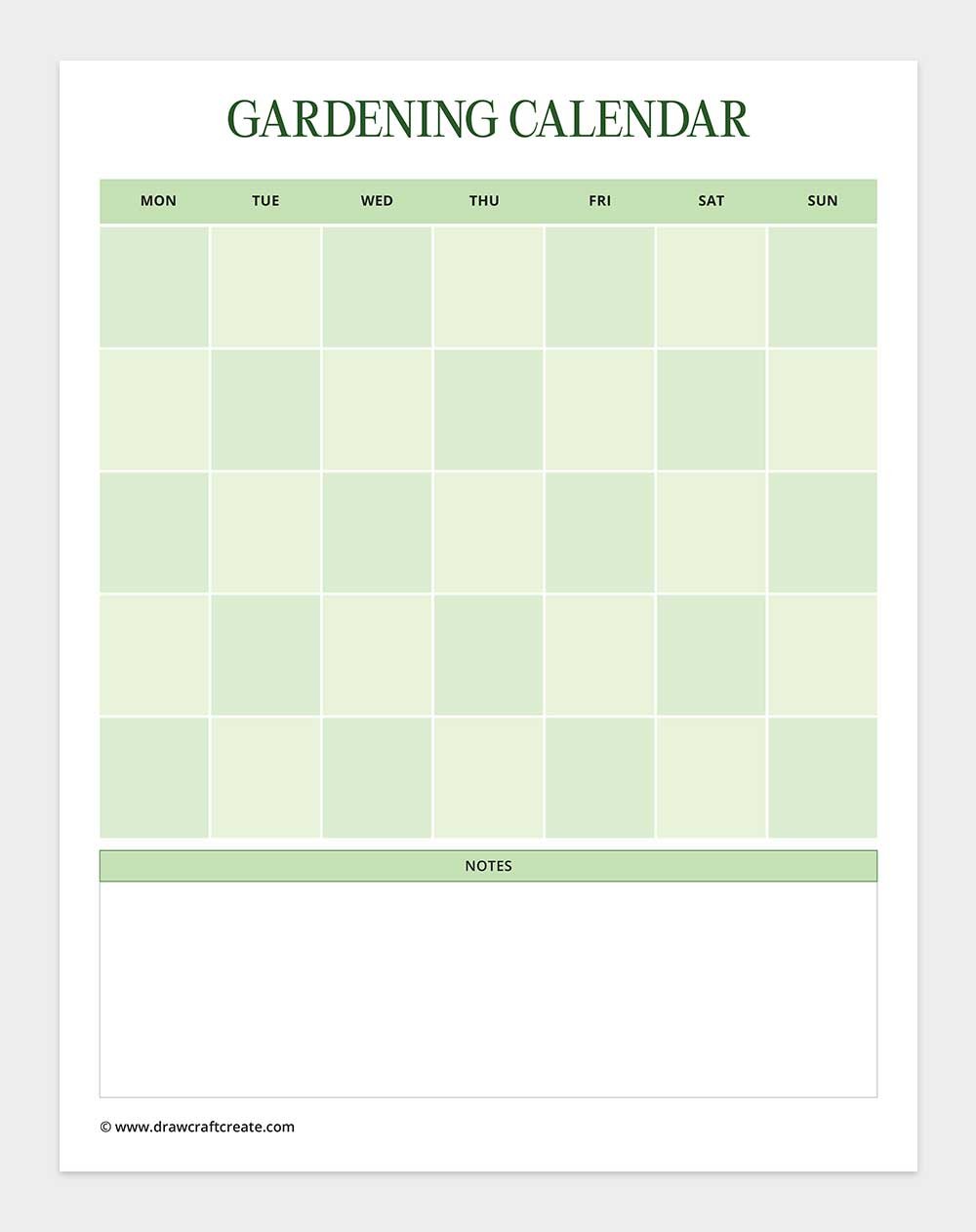 gardening calendar