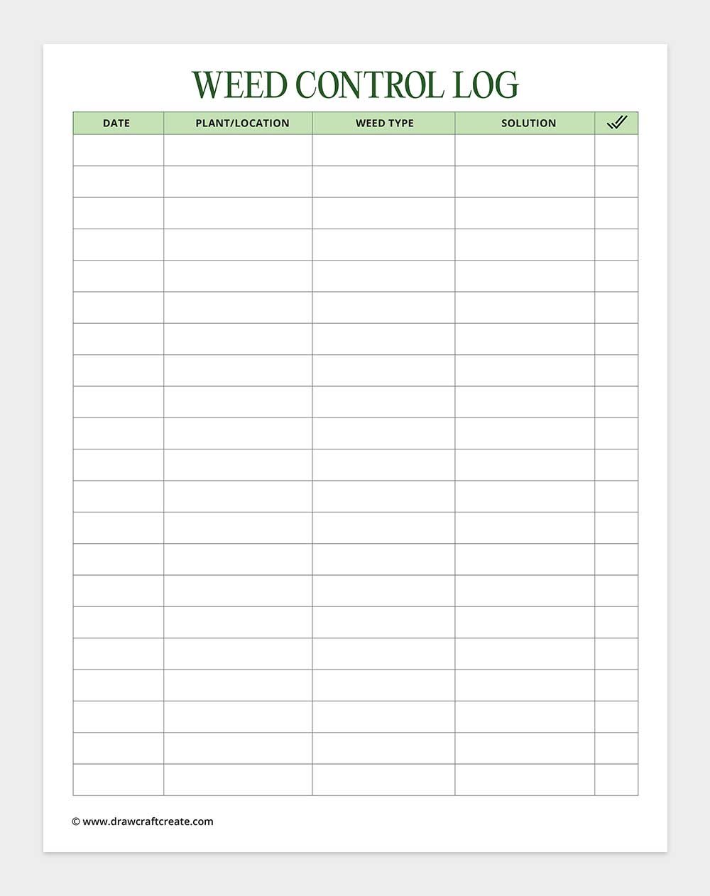 weed control log