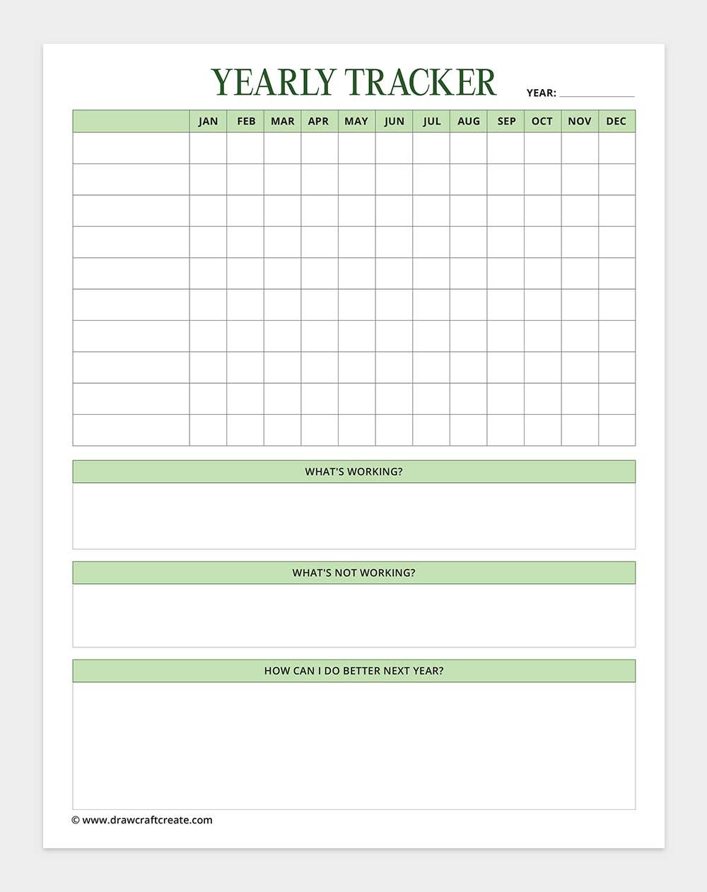 yearly tracker