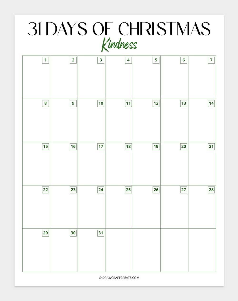 30 days of christmas kindness