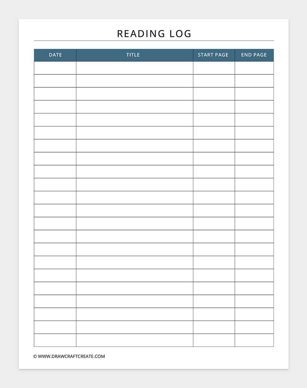 reading log