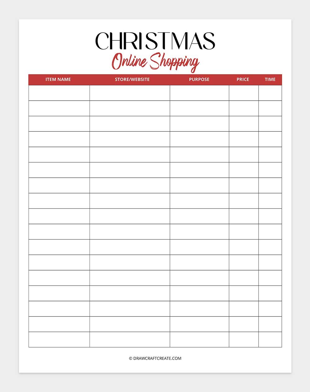 Christmas online shopping