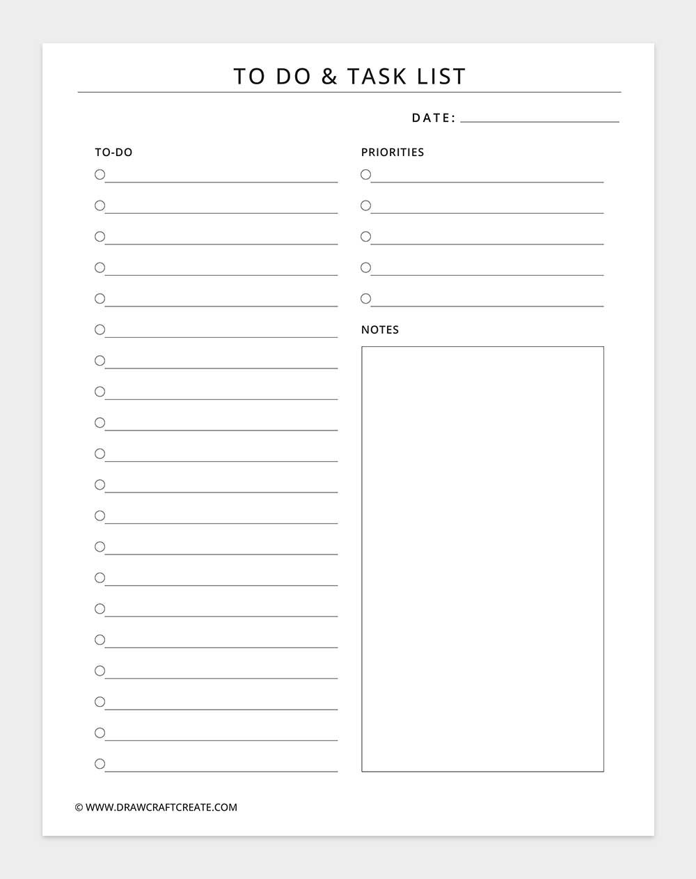 to do and task list