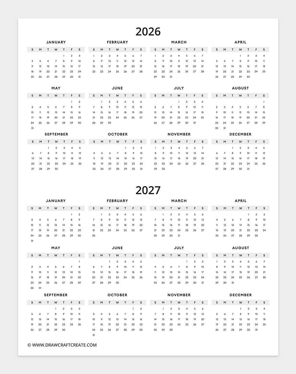 calendar 2026-2027