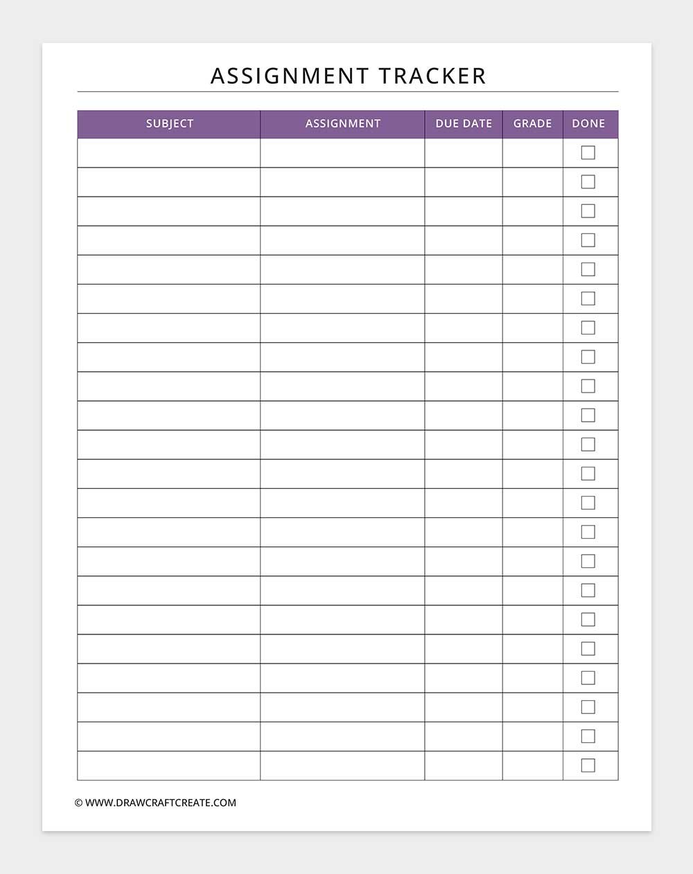 assignment tracker