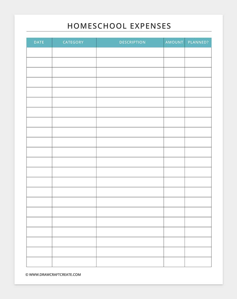 homeschool expenses