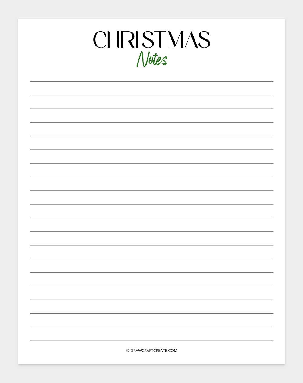 Christmas notes